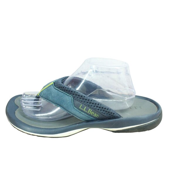 LL Bean Swift River Sport Flip Flops Carbon Navy Size 11 M - Picture 1 of 9